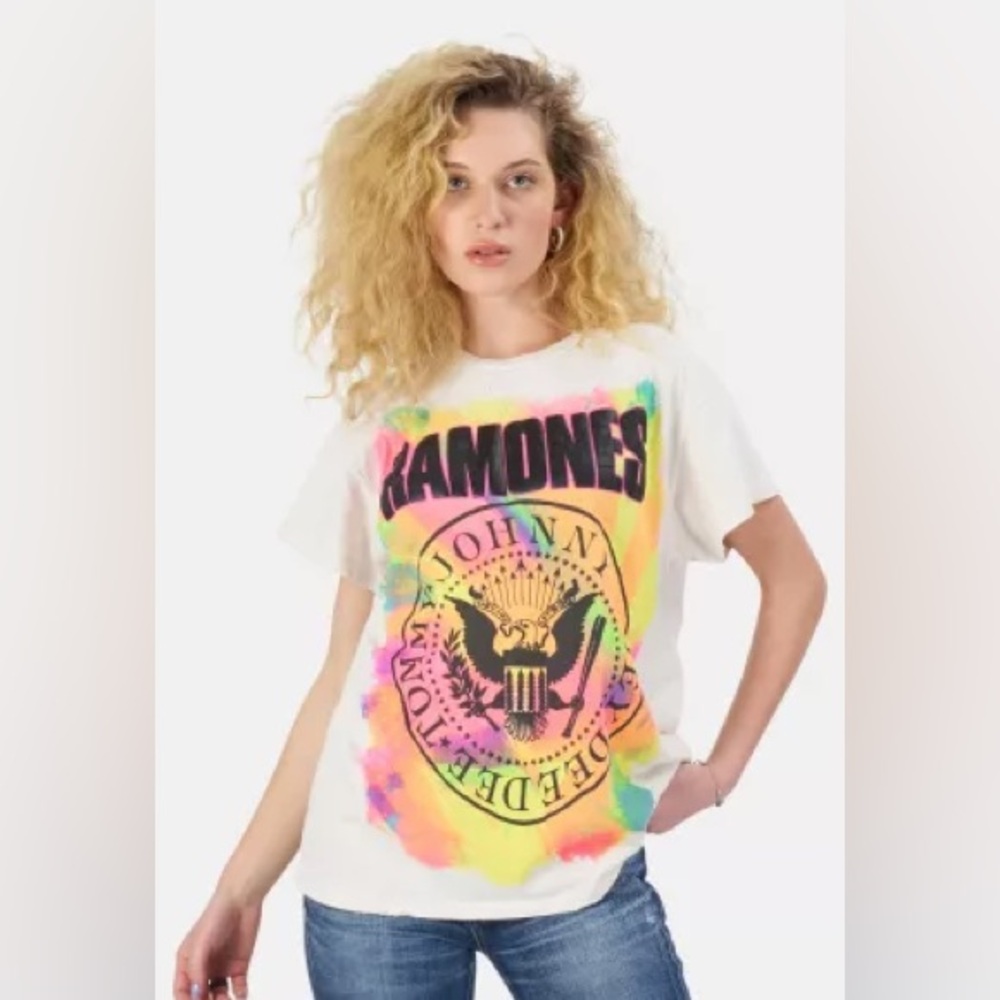 MadeWorn Multicolor Ramones Graphic Tee Size Small
